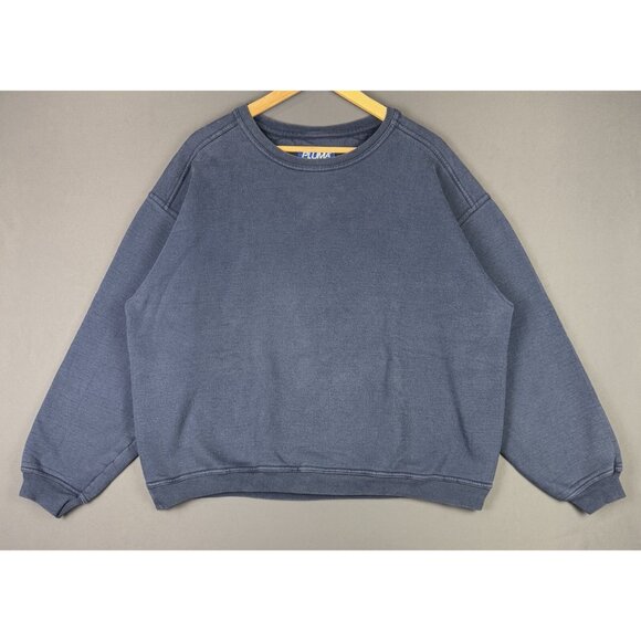 Vintage 90's Russell Athletic Pluma Crewneck Sweatshirt Faded Navy Blue XL Rare - Picture 1 of 5